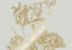 Goud Engraved bloemen behang zand MW-126 300x280cm