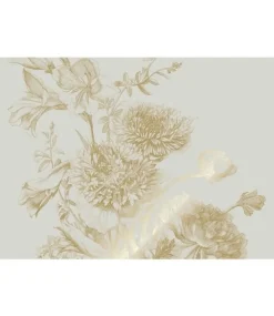 Goud Engraved bloemen behang zand MW-145 400x280cm