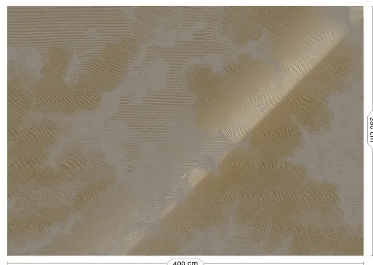 Goud Engraved clouds grijs behang MW-187- 400x280cm