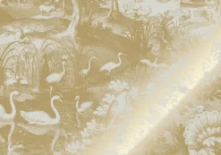 Goud Engraved landschappen behang zand MW-105 300x280cm