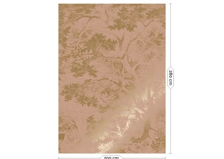 Goud Engraved landschappen behang nude MW-170 200x280cm