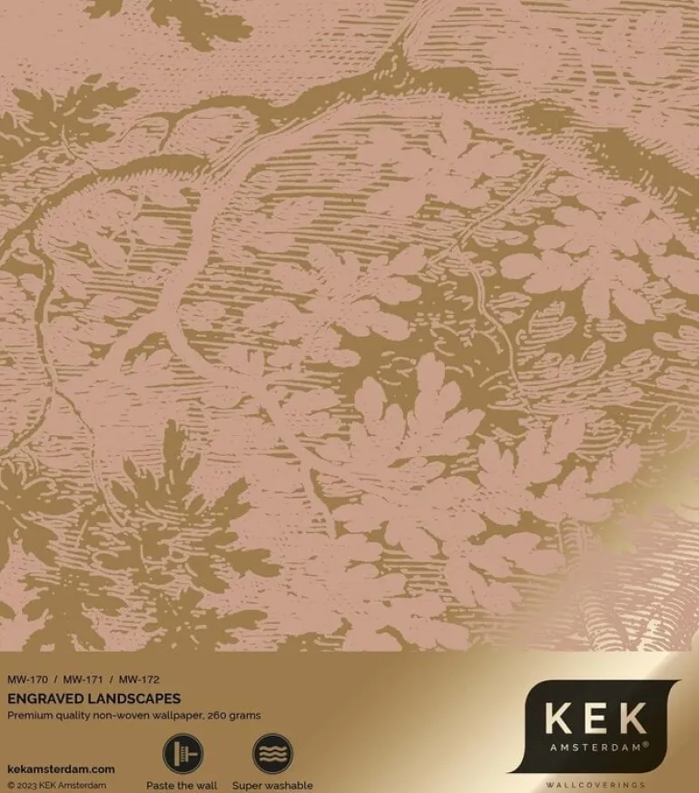 Goud Engraved landschappen behang nude MW-170 200x280cm
