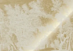 Goud Engraved landschappen behang zand MW-156 300x280cm