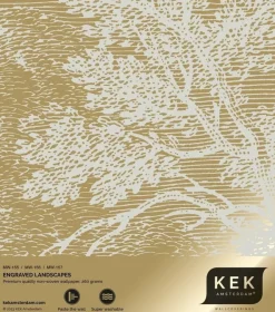 Goud Engraved landschappen behang zand MW-157 400x280cm
