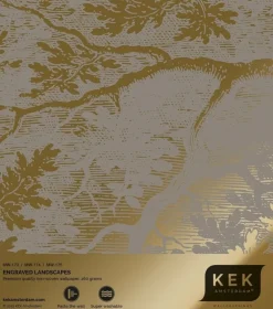 Goud Engraved landschappen behang grijs MW-175 400x280cm