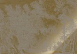 Goud Engraved landschappen behang grijs MW-161 200x280cm
