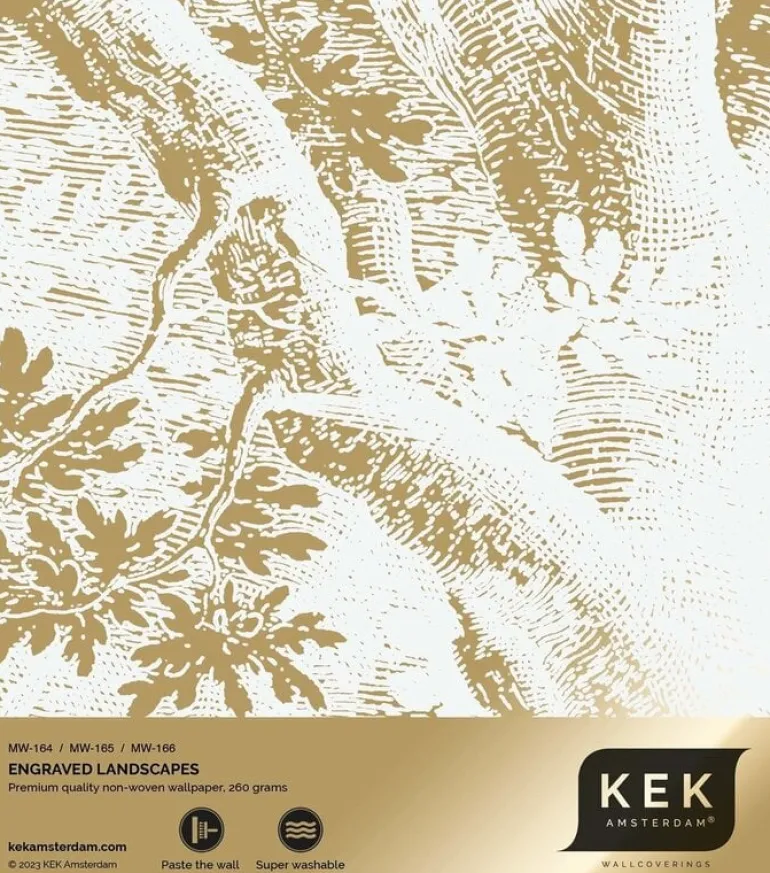 Goud Engraved landschappen behang off-white MW-165 300x280cm