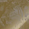 Goud Engraved landschappen behang grijs MW-099 300x280cm