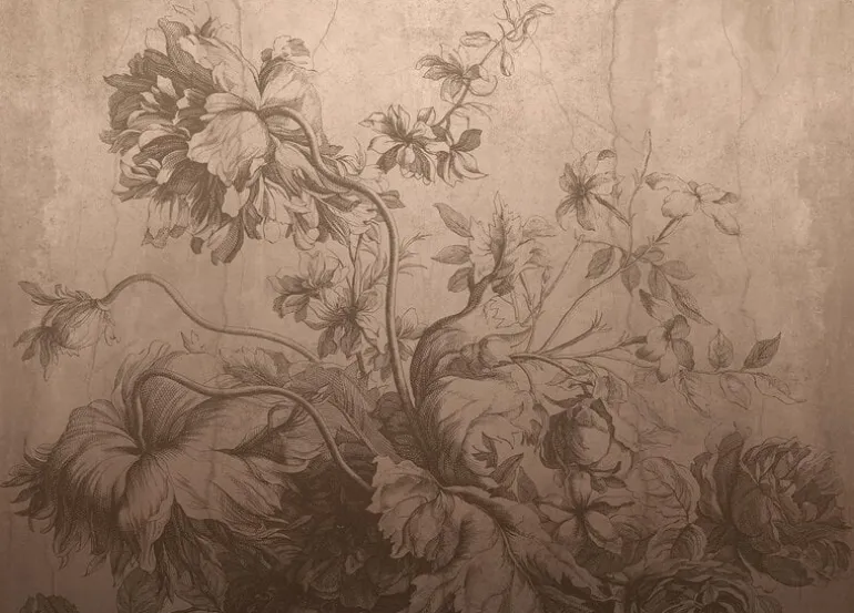 Gradient Flowers behang FU-032 - 389,6x280cm nude