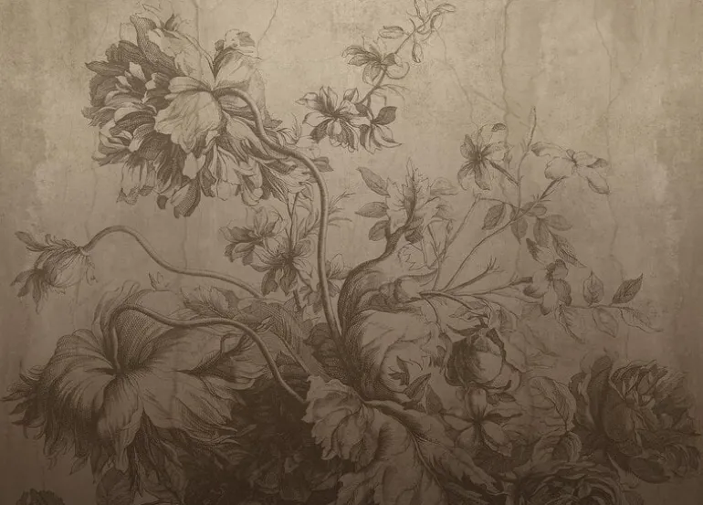 Gradient Flowers behang FU-027 - 194,8x280cm beige