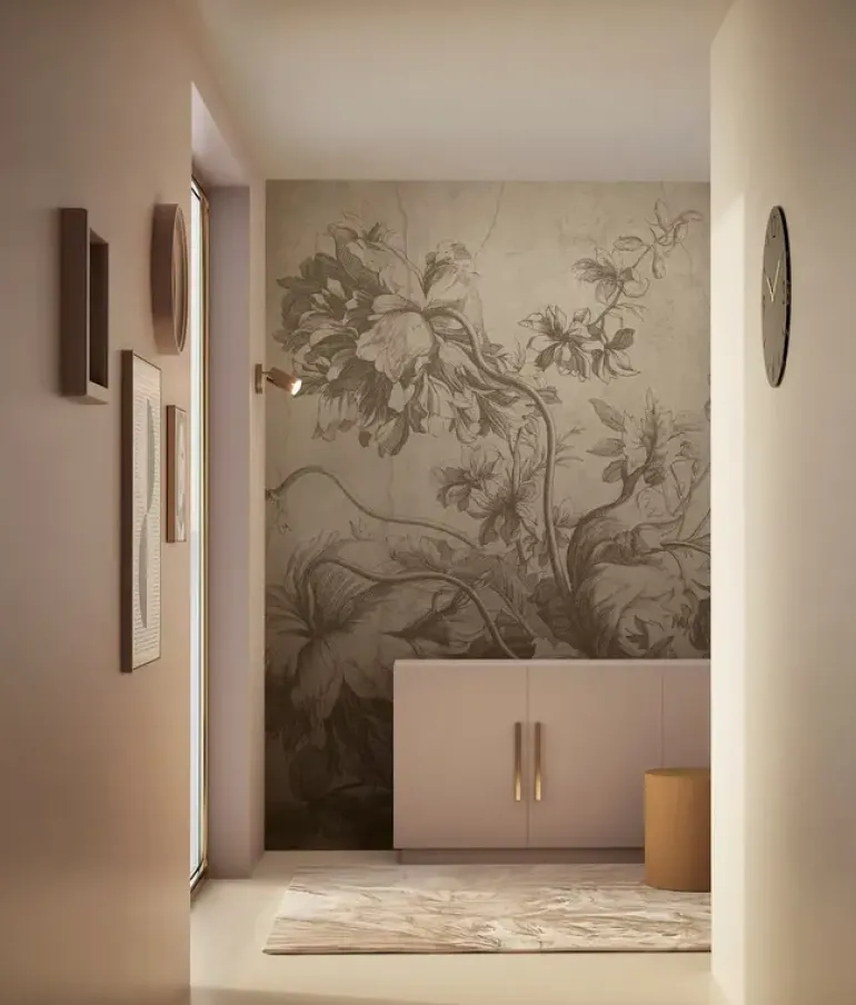 Gradient Flowers behang FU-027 - 194,8x280cm beige