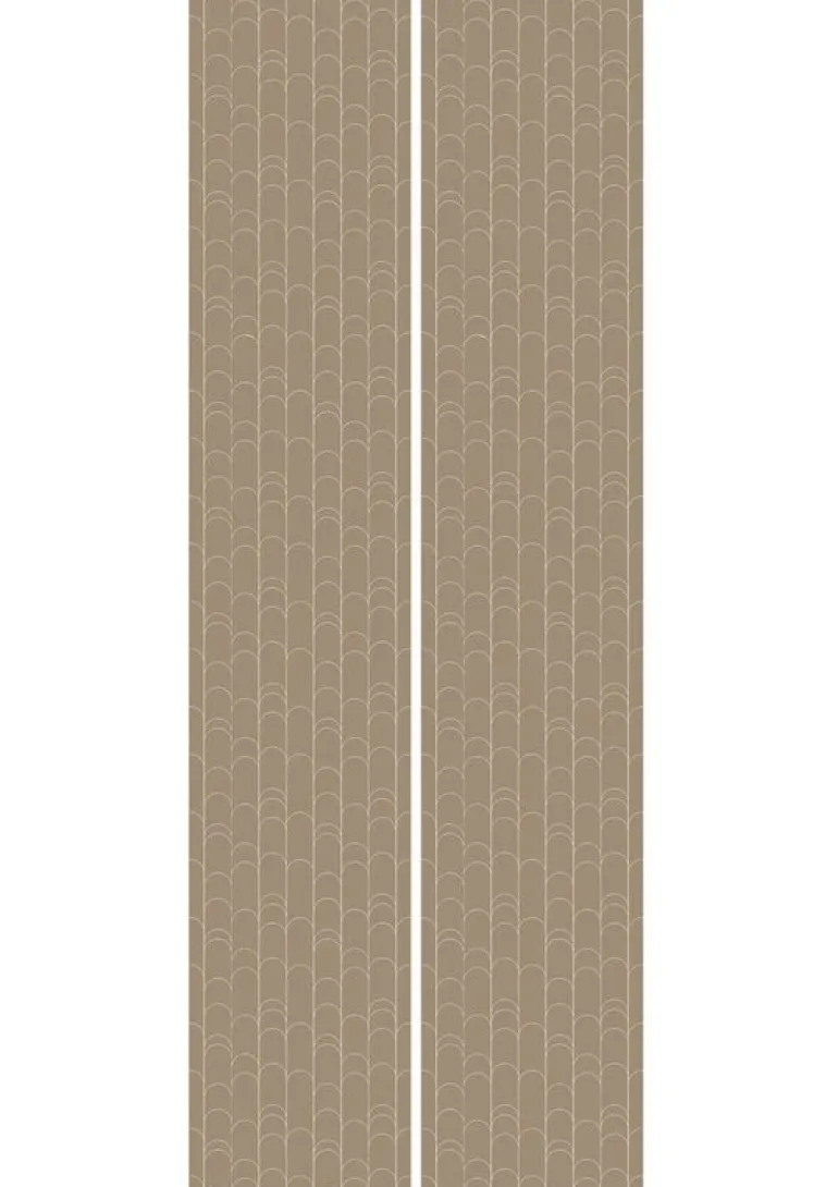 Grafische lijnen behang 100x280cm klei WP-739