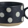 Grainy thee mokken donkerblauw/zand - set van 4 stuks