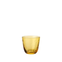Hammered glazen amber set van 12 stuks - 14496282
