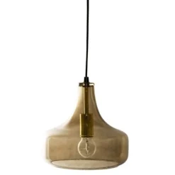 Hanglamp bruin glas