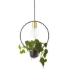 Hanglamp gold finish glas