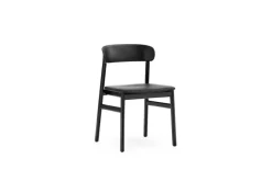 Herit stoel eiken zwart/leer zwart - 1401058