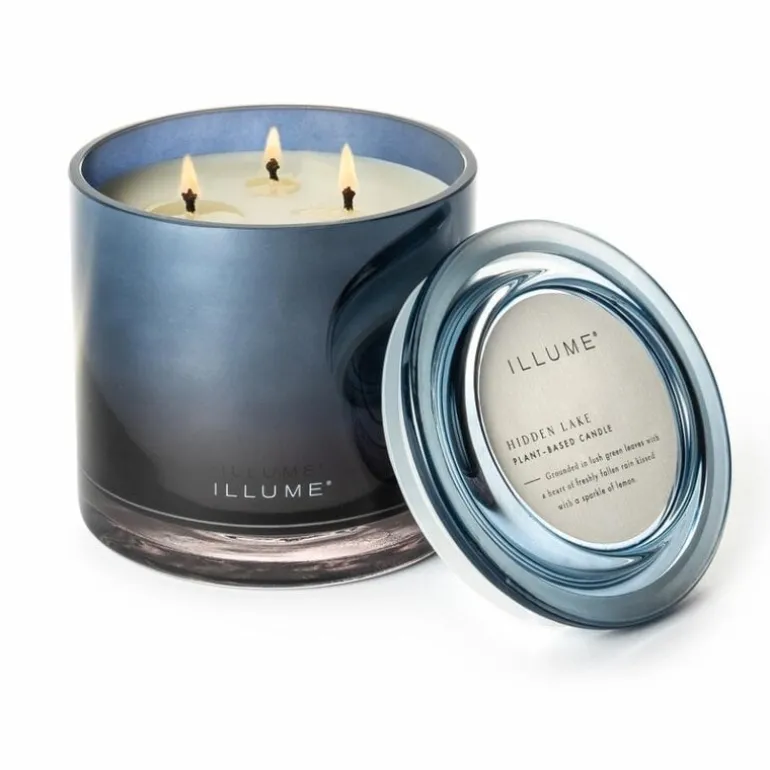 Hidden lake statement kaars blauw - 4626100200