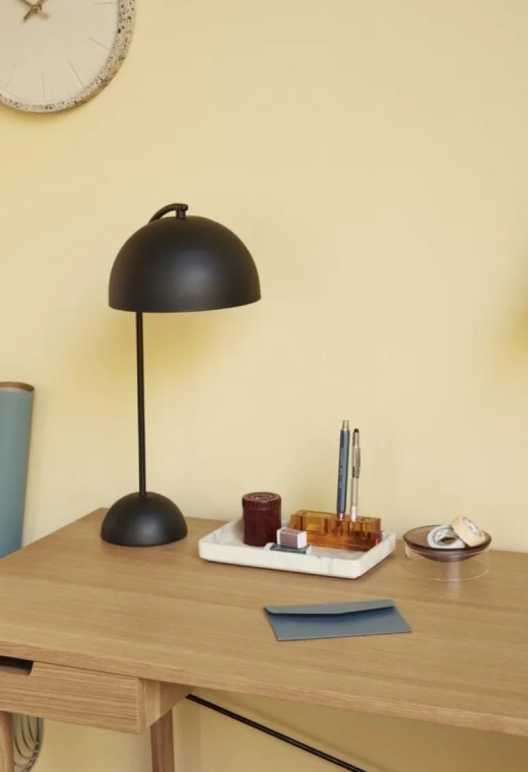 Houten bureau met 2 opberglades - naturel