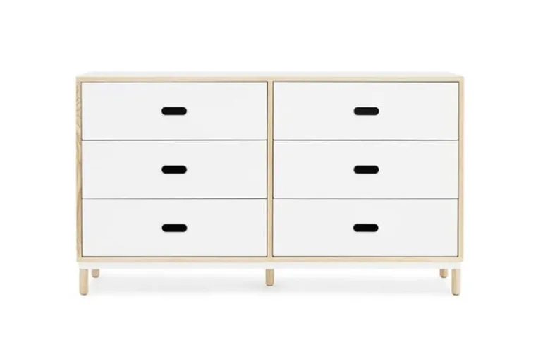 Kabino kast met 6 lades wit