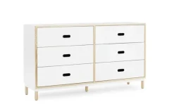 Kabino kast met 6 lades wit
