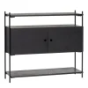 Kast hout/metaal - zwart