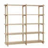 Kast met 5 planken eikenhout - naturel