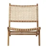 Keila Lounge stoel teak hout - naturel