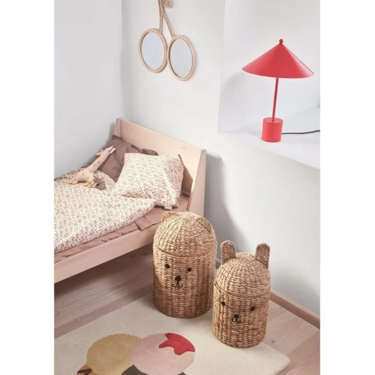 Kersen rotan wandspiegel - M107277