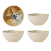 Lacey schaaltjes geel set van 4 stuks - 82072535