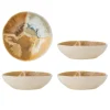 Lacey schalen geel set van 4 stuks - 82072536