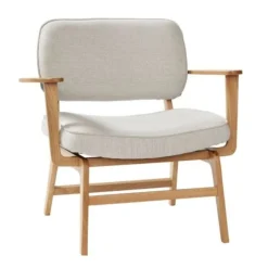 Lounge stoel - naturel/grijs