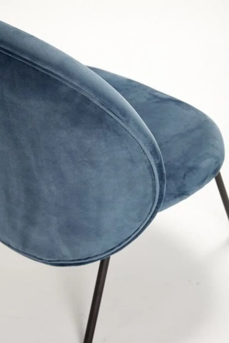 Loungestoel blauw metaal
