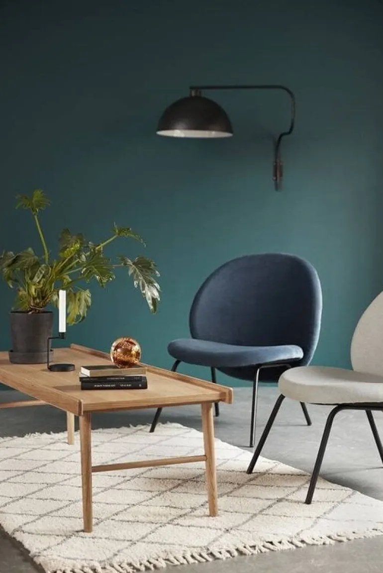 Loungestoel blauw metaal