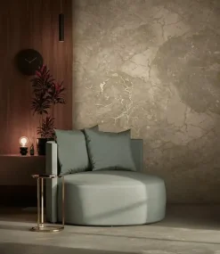 Marmer behang FU-064 - 292,2x280cm goud/beige