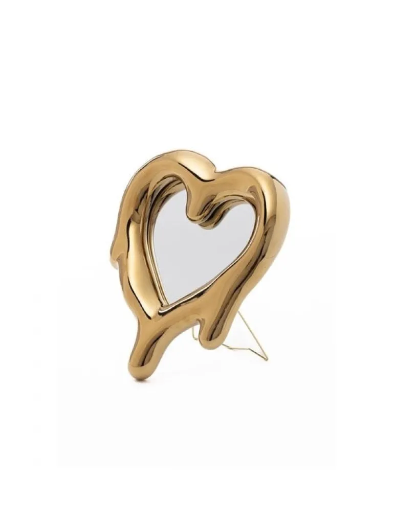 Melted heart fotolijst/spiegel goud - 10059