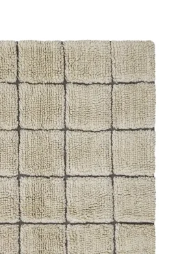 Mosaic vloerkleed wol sandstone 80x230cm