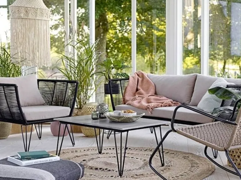 Mundo loungestoel zwart 87x72x74cm