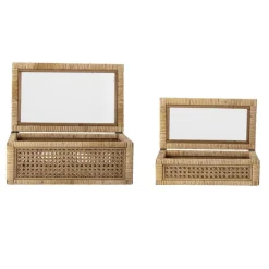 Opbergdoos rotan - set van 2