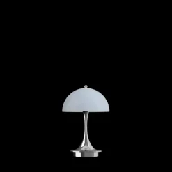 Panthella 160 portable tafellamp chrome opal blue grey - 5744171449