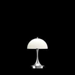Panthella 160 portable tafellamp chrome opal beige - 5744171481
