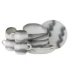 Paula ontbijt servies set van 12 stuks grijs - 82061530