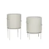 Pot met standaard grijs - set van 2 stuks