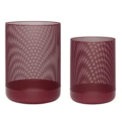 Ronde manden metaal - bordeaux rood