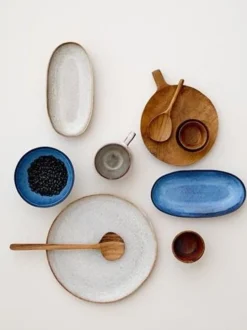 Sandrine schaal blauw