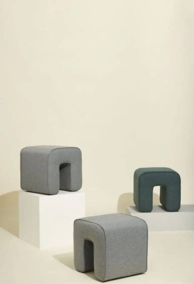 Sculpture poef grijs - 101501