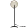 Tafellamp zwart metaal met smoke glas