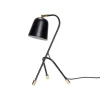 Tafellamp zwart metaal met messing detail