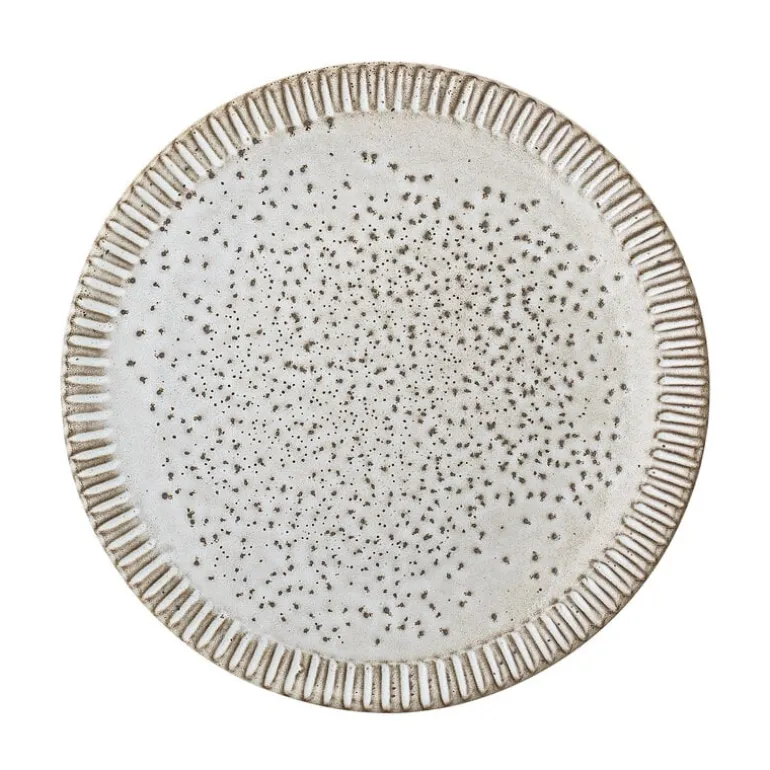 Thea bord grijs - set van 6 stuks Ø20 cm