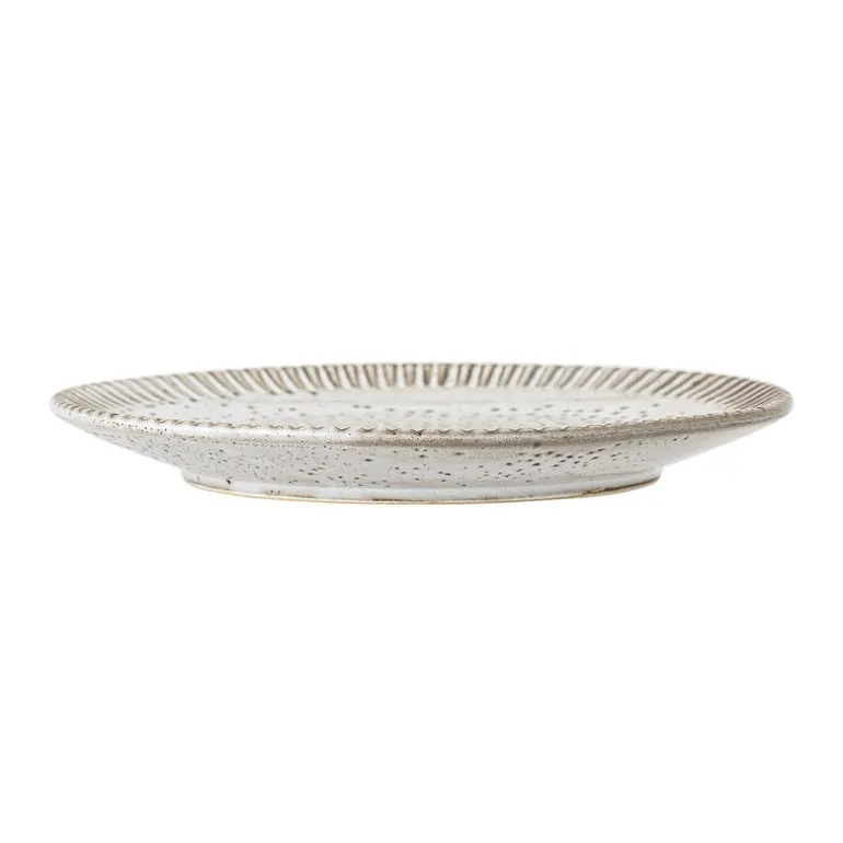 Thea bord grijs - set van 6 stuks Ø20 cm